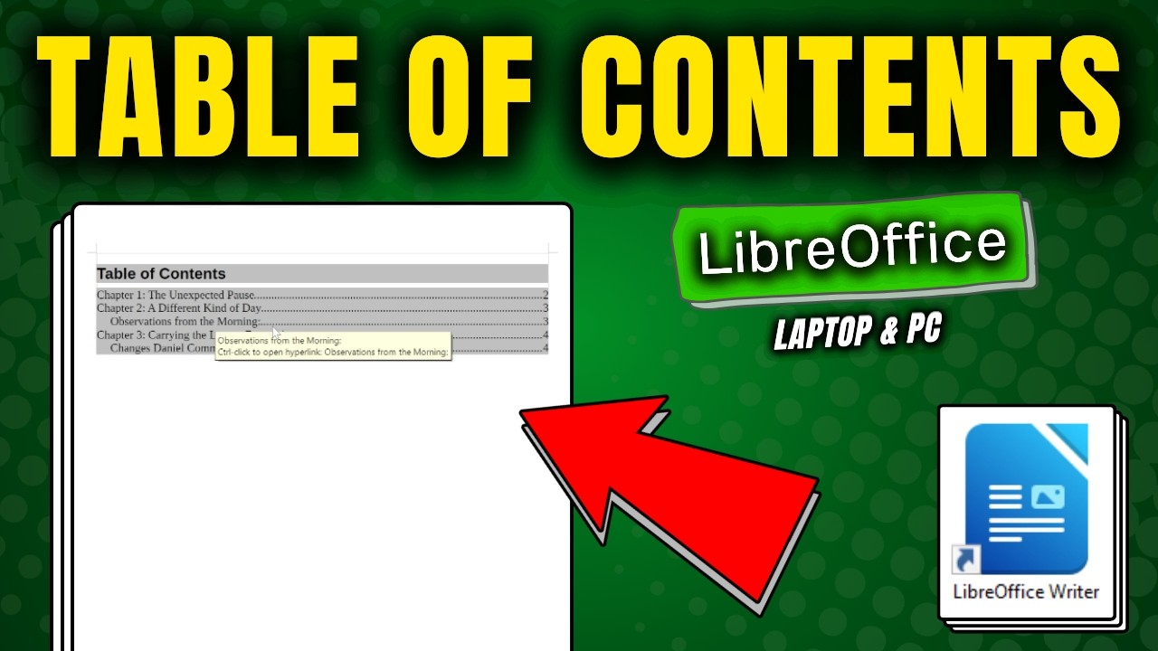 How to Make Table of Contents in LibreOffice Writer - YouTube