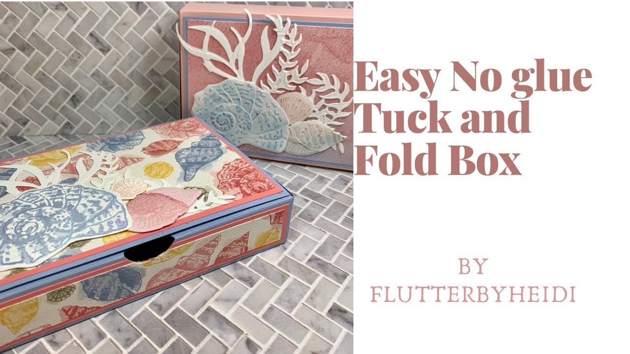 Gift Box #75 How to make an easy no glue tuck and fold box with Stampin ...