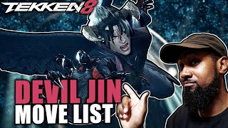 Tekken 8 DEVIL JIN Move List Overview! BOSS CHARACTER!