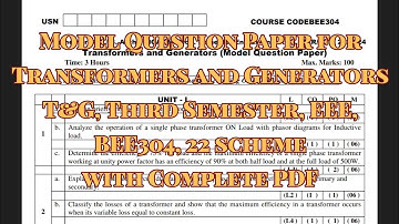 T&G (BEE304) MODEL PAPER 22 scheam, 3rd semester EEE stream