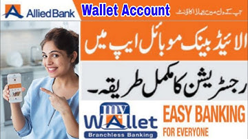 How to Create Allied bank Wallet Mobile Account | Allied bank ka Wallet Account banany ka tarika