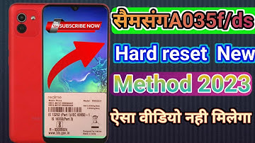 Samsung A035f/ds Hard Reset Kaise Kare।। A03 Hard Reset solution 2023।।a03 pattern password unlock
