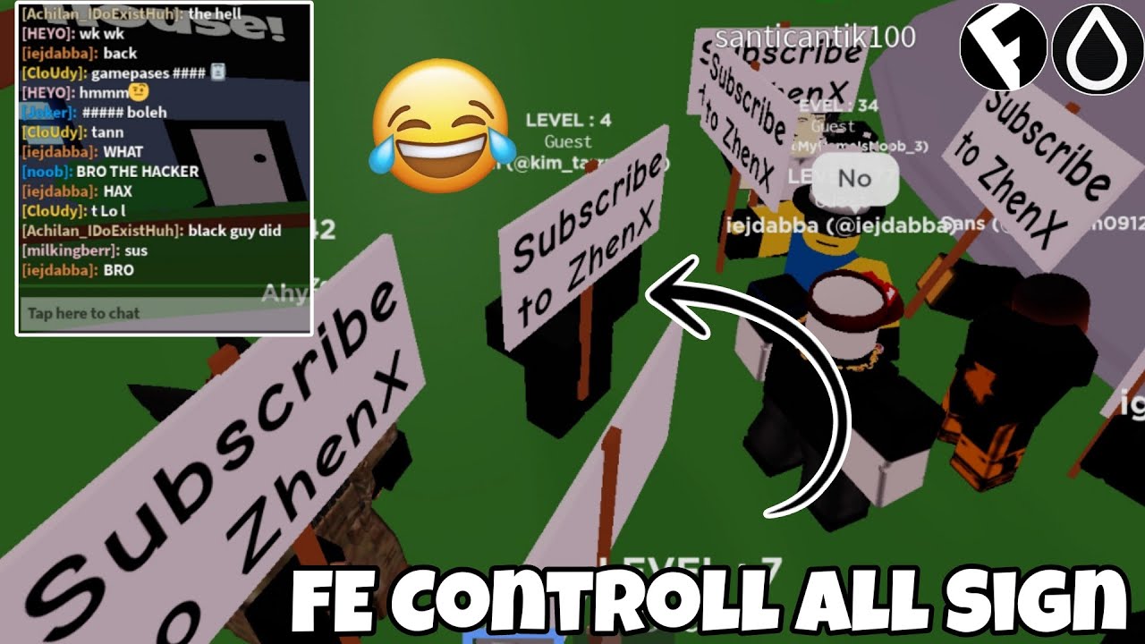 FE Controll All Sign Script | Troll Players | Hydrogen and Fluxus ...