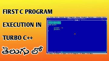 how to write/compile/run/execute c program in turbo c++ in telugu|how to run c program in turbo c++|