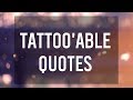 Tattooable quotes 