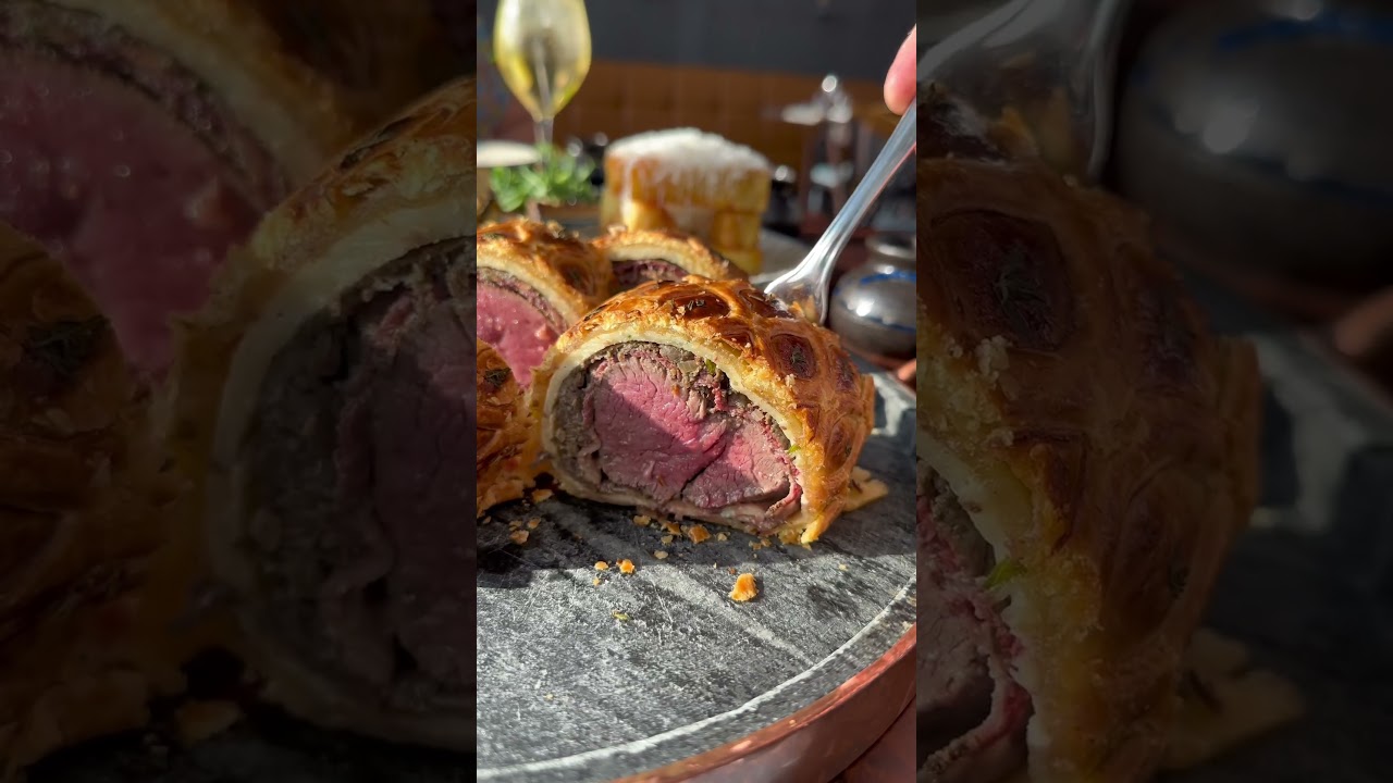DATE NIGHT BEEF WELLY 🥩 #beef #beefwellington #halal #london #londonfood #shorts #foodie