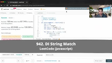 How to Solve "942 DI String Match" on LeetCode? - Javascript