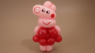 Peppa pig balloon twisting tutorial.