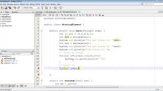 Array Problem - Finding the Missing Element  From Min to max into Array Using Java Programming.