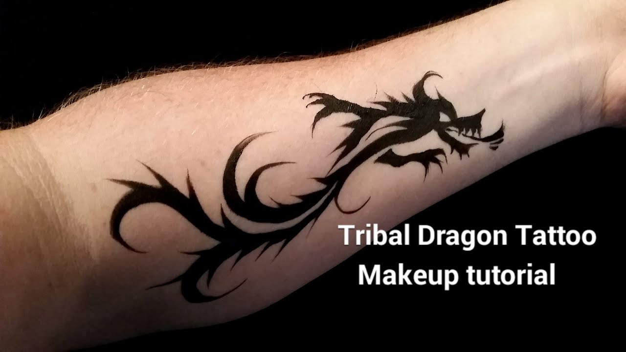 DIY Tribal Dragon Arm Tattoo: Makeup Tutorial - YouTube