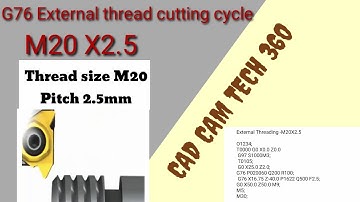 G76 Thread cutting cycle || cnc turning programme || Threading cycle || External thread