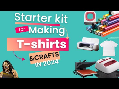 Start A T-shirt business from home, Easy Starter Kit 2024!, Cricut Maker,  Heat Press, Vinyl