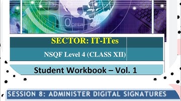 Administer Digital Signatures (session 8: MS excel) for 12th class
