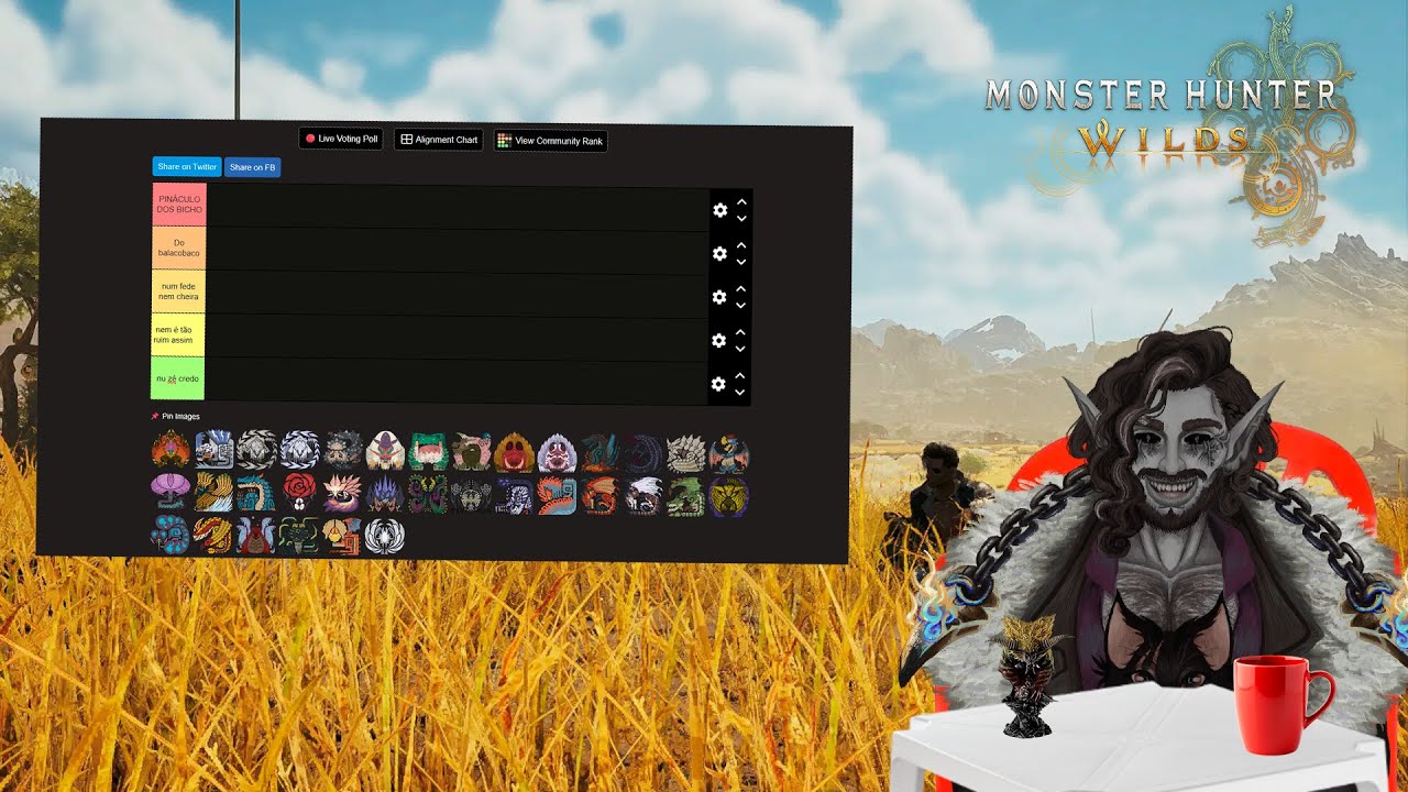 Fazendo a Tier list de Monstros e batento um papo | Monster Hunter Wilds