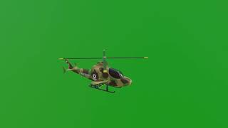 Apache Helicopter Green Screen Video
