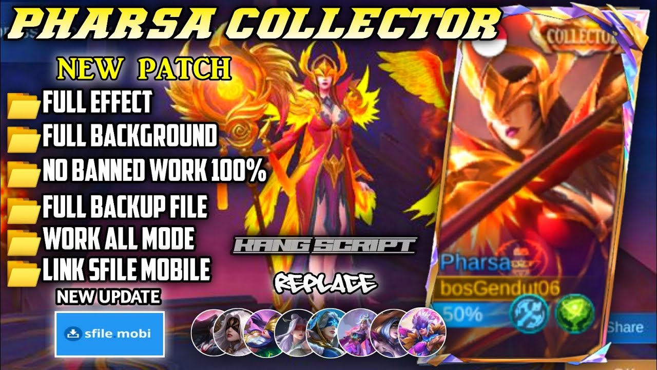 Script Skin Pharsa Collector - Empress Phoenix No Password | Full Effect Voice | Patch Terbaru