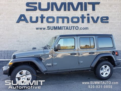 BRAND NEW 2019 JEEP WRANGLER 4 DOOR UNLIMITED S STING GRAY WALK AROUND  REVIEW 9J447  - YouTube