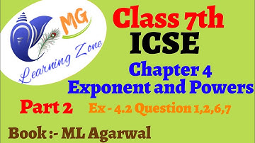 Class 7th | Chapter 4:- Exponents and powers | Exercise 4.2 | Part 2