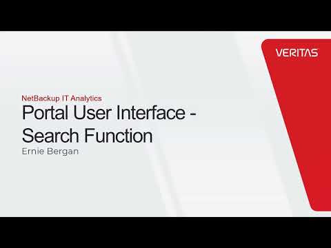 NetBackup IT Analytics: Portal User Interface – Search Function