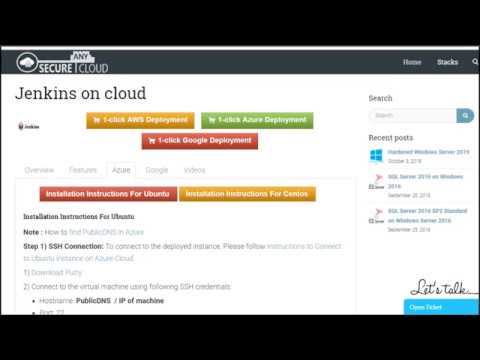 Jenkins on CentOS 7.3 - Deploy on Azure , AWS and Google Cloud Platform.