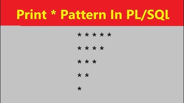 print star pattern in pl/sql | pl sql tutorial | pl sql programs | for loop