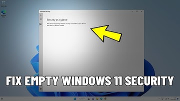 Fix empty Windows 11 Security - Defender App | How To Solve Security at a glance Blank 🛡️✔️