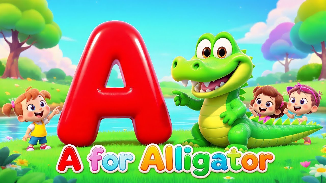 A for Apple 🍎 A for Alligator 🐊 | Kids Alphabet Animation | Fun Learning for Babies