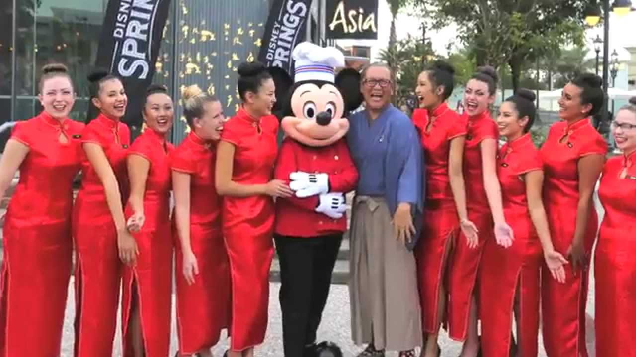 Morimoto Sings, Celebrates 'Asia' Grand Opening at Disney Springs - YouTube