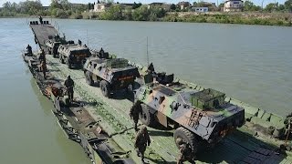 PFM Motorized Floating Bridge CNIM Military River Crossing Ferry