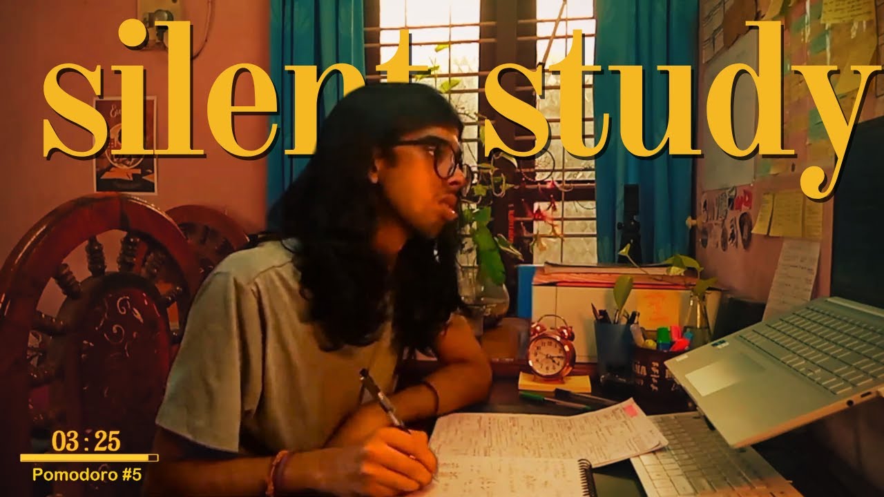 4-HOUR Study With Me • Real Time • NO MUSIC • 50+10 Pomodoro - YouTube