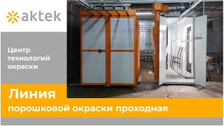 Линия порошковой окраски проходного типа