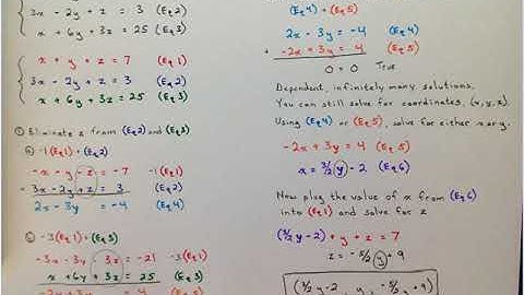 9.2 Systems of Equations in Three Variables: Infinitely Many Solutions and No Solutions