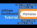 Partnerize affiliate dashboard tutorial 2024  step by step guide