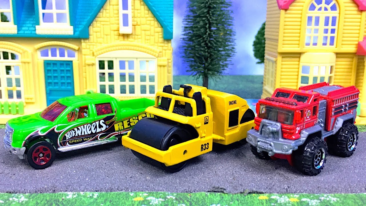 MASINI DE CONSTRUCTIE PE SANTIER CU BULDOZER SI CILINDRU COMPACTOR - YouTube