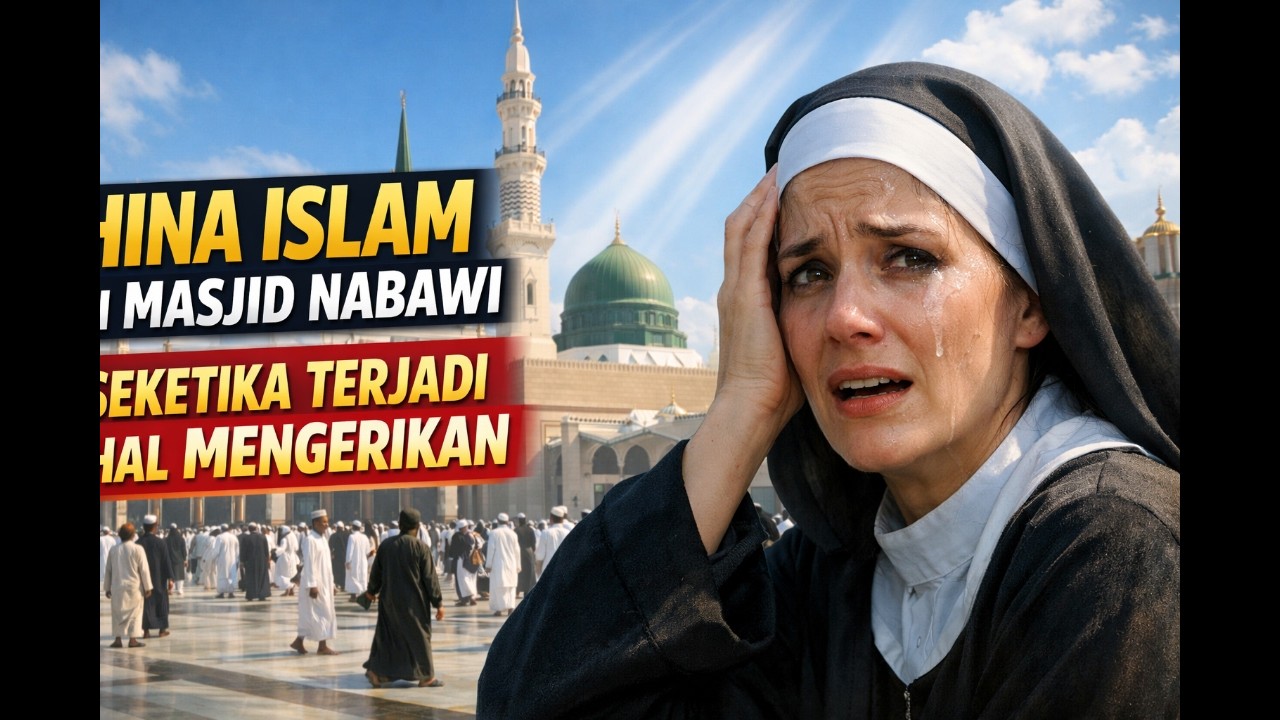 BIARAWATI INGGRIS HINA ISLAM di Masjid Nabawi, Seketika Kuasa Alloh Menggetarkan Dunia
