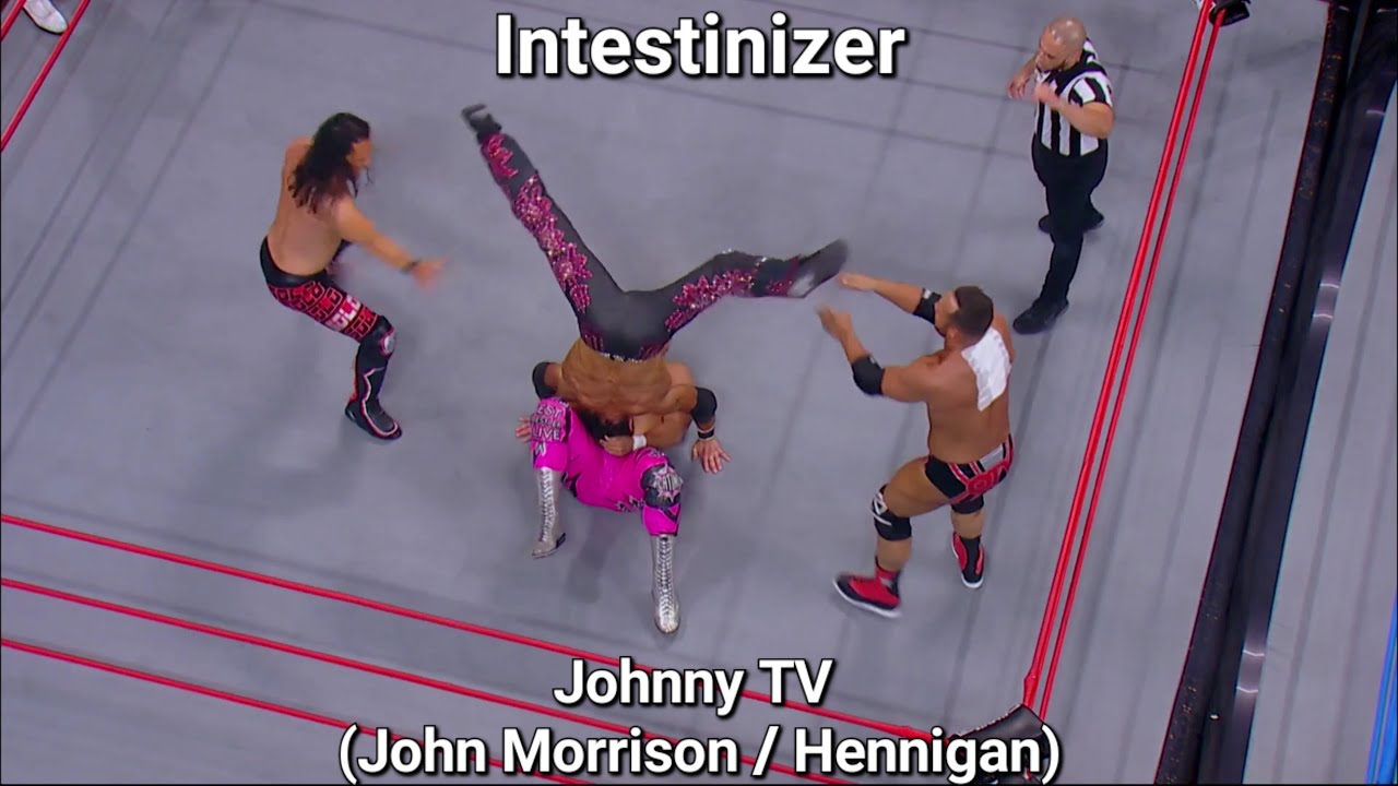 Johnny TV Intestinizer wrestling move AEW Rampage (John Morrison [WWE] / John Hennigan