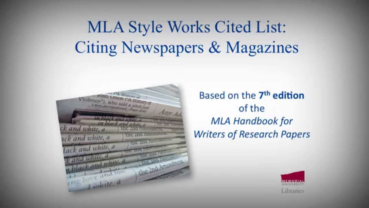 how to do a bibliography in mla style