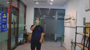 Face Detection & Mask detection Indoor One Person test video based on Hi3516CV500+IMX307