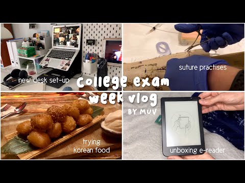 med school college vlog | obgyn exam week, reviewing flash cads, unboxing e-reader