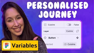 Figma variables - Personalised journey | Variable onboarding flow | Variables for personalization
