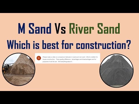 M 모래 대 강 모래 || 건설에 가장 적합한 것은 무엇입니까? || 제조 모래 # 1 부