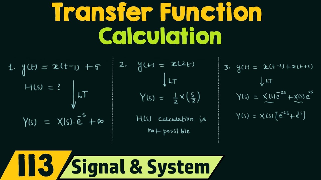 Transfer Function Calculation Youtube