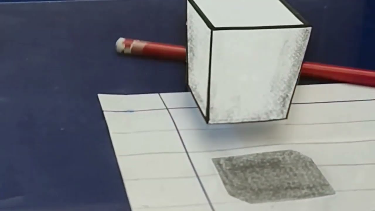 كيف ترسم المكعب بالخداع
