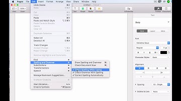 Setup Pages for Mac to autocorrect spellcheck Spanish