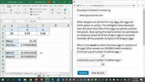 GLA 6 Minimum and Maximum Usual Values - Range Rule of Thumb