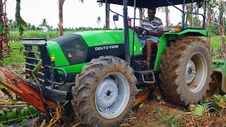 Deutz fahr Agrolux 80 4wd Banana mulching performance | Part - 02