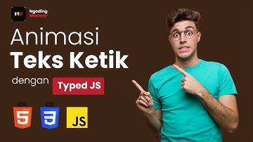 CARA MUDAH MEMBUAT ANIMASI TEKS KETIK DI HTML CSS JS