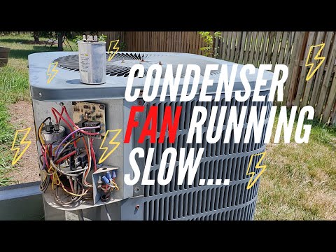 AC Condenser fan running slow | AC Capacitor Fix