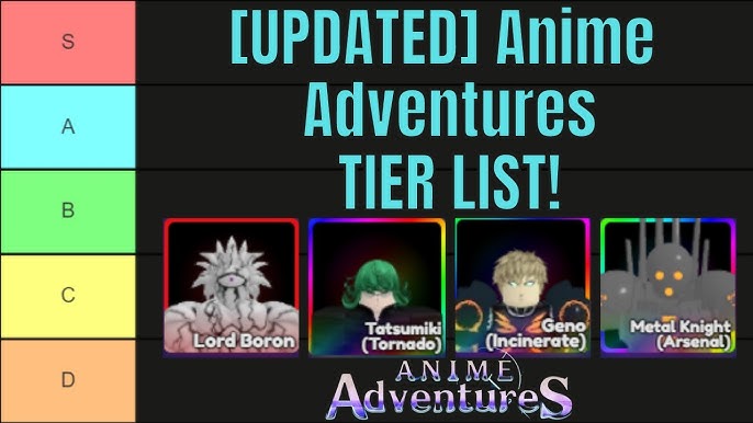 Anime Adventures relic tier list
