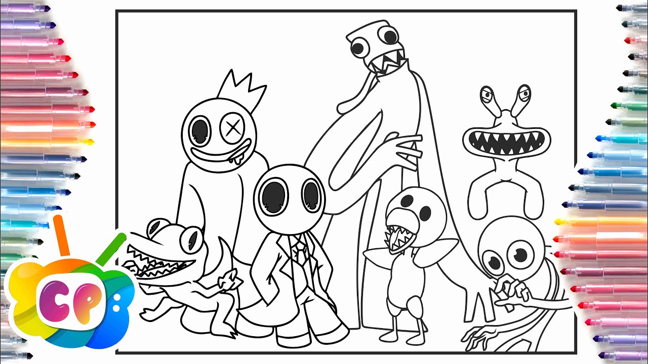 Rainbow Friends Roblox coloring pages in 2023